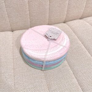 NEW Pastel Macaron Ceramic Coaster Set of 4 Pink Blue Purple Green Cork Backing